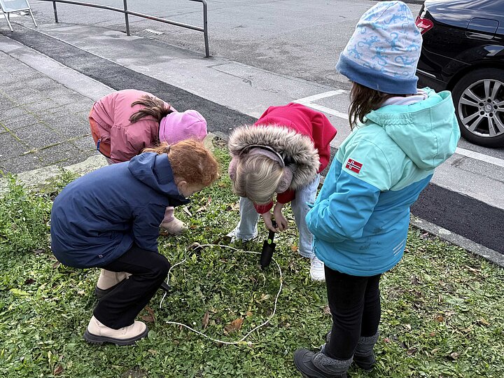 Kinder beim Pflanzen