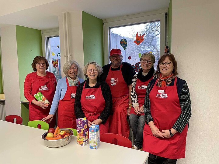 brotZeit-Helfer der Grundschule im Rot