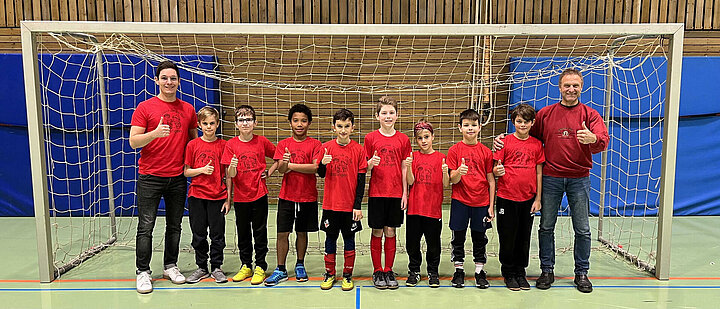 Die Fußball-AG der Grundschule im Rot Eppingen